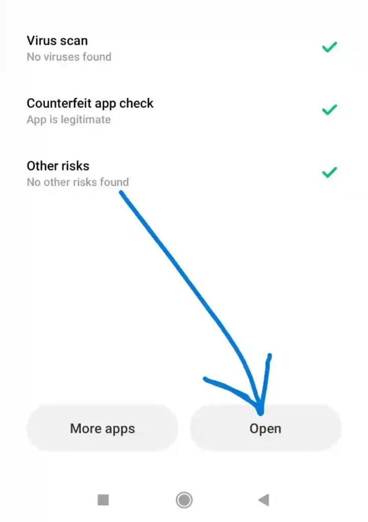 Botao abrir exibido apos concluir a instalacao do Eppi Cinema