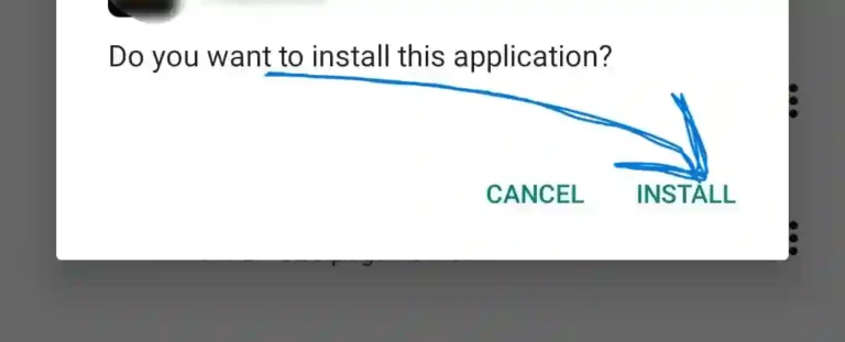 Pop-up de instalacao com botao Instalar no Android