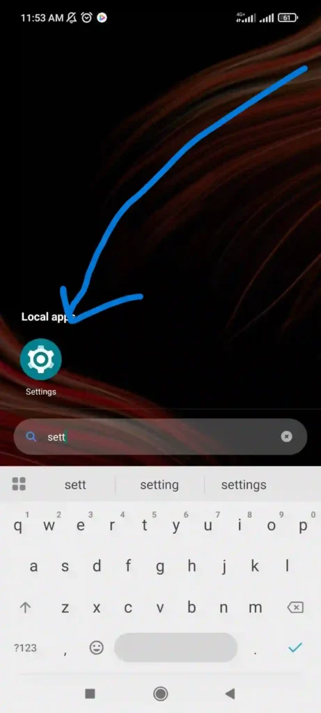 Opcao de telefone de configuracoes no Android